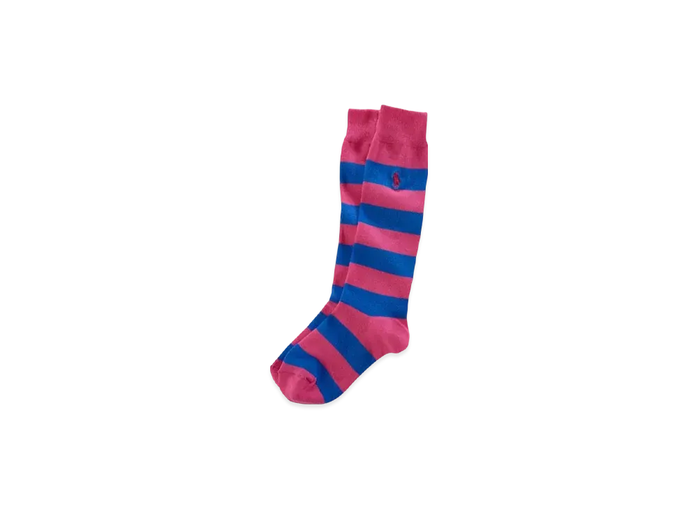 Polo Ralph Lauren Kids Rugby Knee-High Socks "Pink"