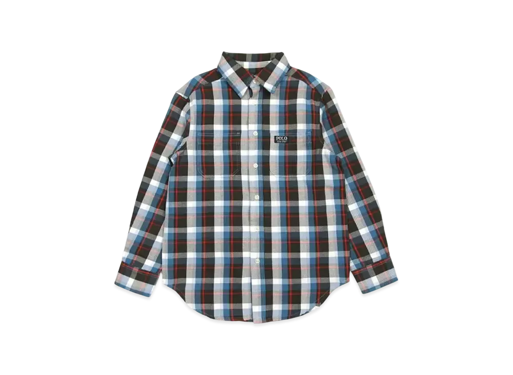 Polo Ralph Lauren Kids L/S Shirt "White/Blue"