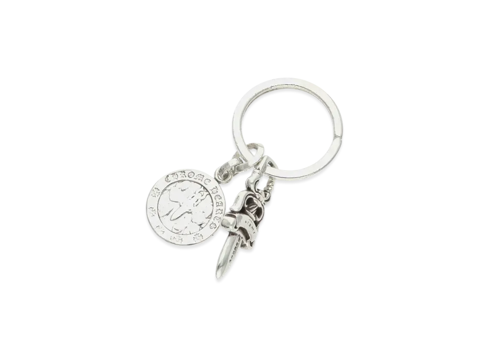 Chrome Hearts Angel Medal Dagger Key Ring "Silver"
