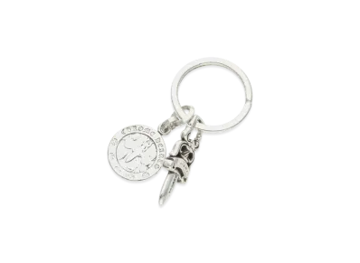 Chrome Hearts Angel Medal Dagger Key Ring "Silver"
