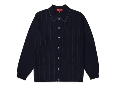 トップス Supreme Herringbone Cardigan Navy size M Supreme Herringbone Cardigan