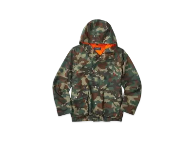 Polo Ralph Lauren Kids Camo Faille Hooded Jacket "Navy"