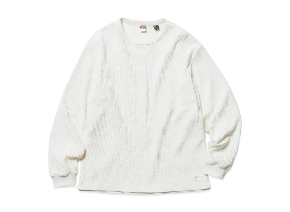 NANGA LS T-Shirt Waffle Eco Hybrid "White"