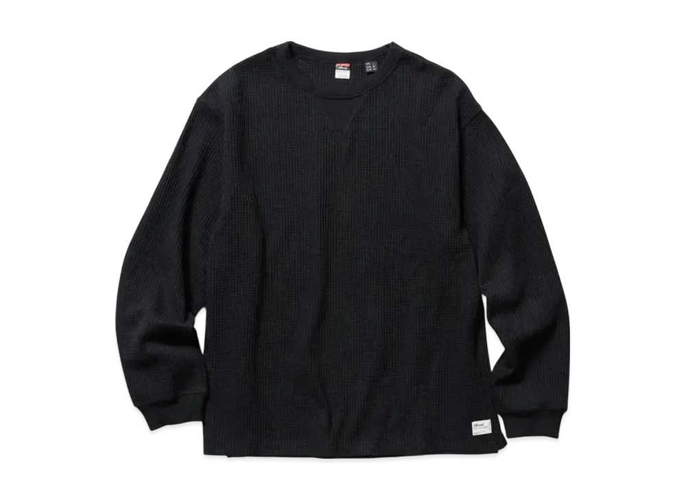 NANGA LS T-Shirt Waffle Eco Hybrid "Black"