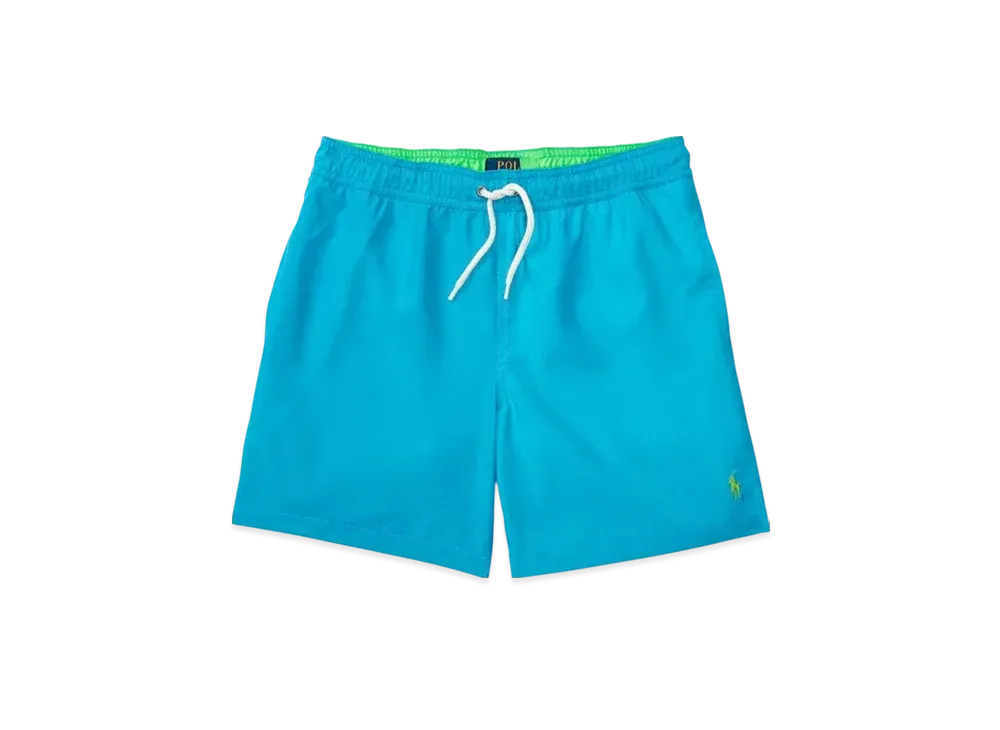 Polo Ralph Lauren Kids Hawaiian Twill Swim Trunk "Blue"