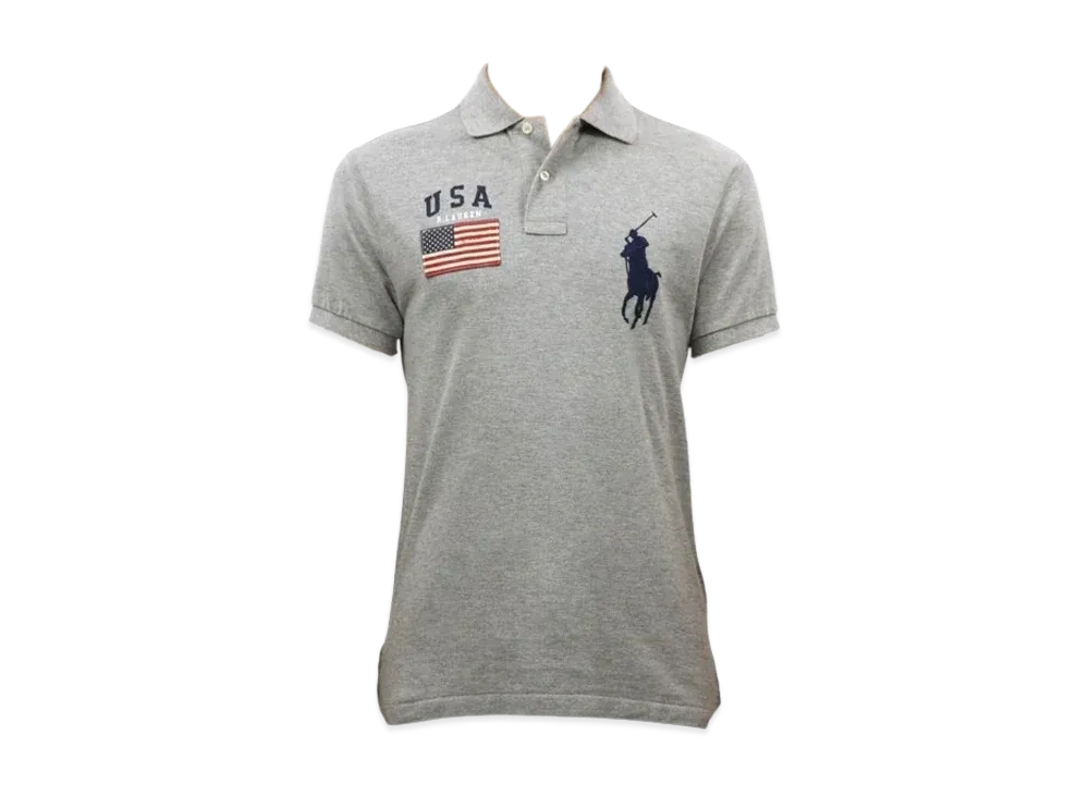 Polo Ralph Lauren Custom-Fit Big Pony Flag Polo "Grey"