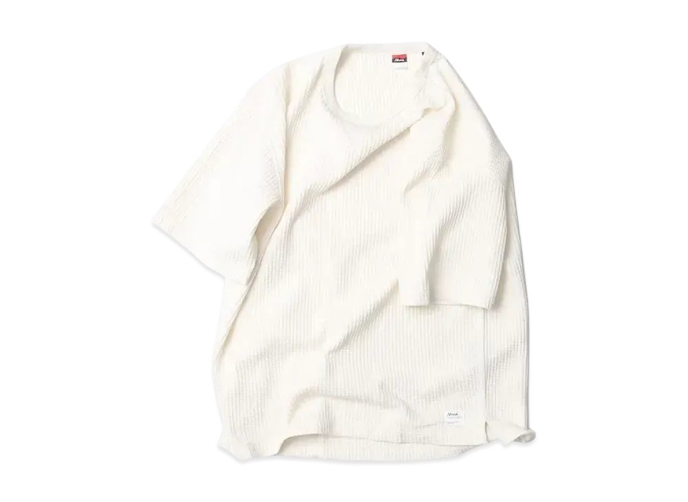 NANGA SS T-Shirt Eco Hybrid Waffle "White"