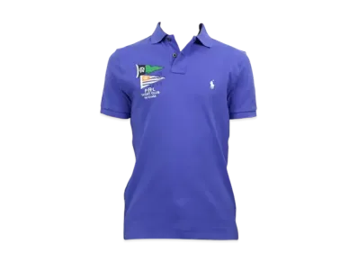 Polo Ralph Lauren Flag Custom Fit Cotton Mesh Polo "Blue"
