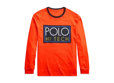 Polo Ralph Lauren Hi Tech Logo Graphic Long-Sleeve T-Shirt "Orange"