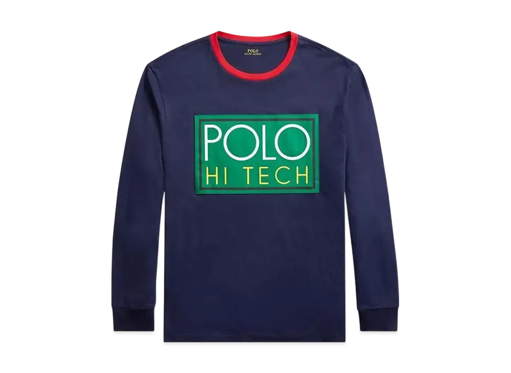 Polo Ralph Lauren Hi Tech Logo Graphic Long-Sleeve T-Shirt "Navy"