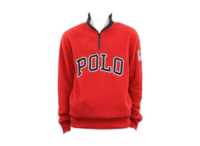 Polo Ralph Lauren Fleece Half Zip Jacket "Red"