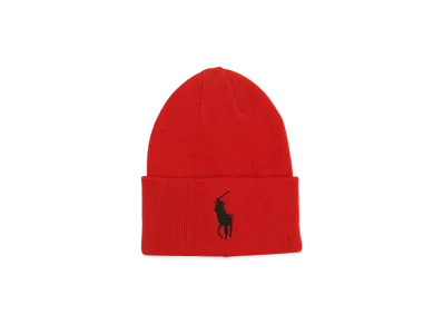 Polo Ralph Lauren Big Pony Cuff Hat "Red"