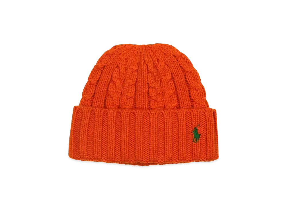Polo Ralph Lauren Recycled Chunky Cable Beanie "Orange"