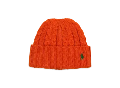 Polo Ralph Lauren Recycled Chunky Cable Beanie "Orange"