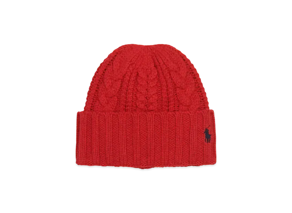 Polo Ralph Lauren Recycled Chunky Cable Beanie "Red"