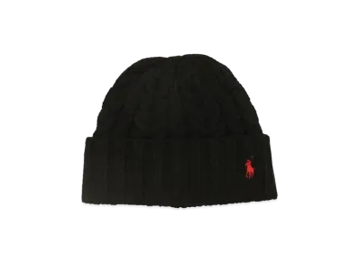 Polo Ralph Lauren Recycled Chunky Cable Beanie "Black"