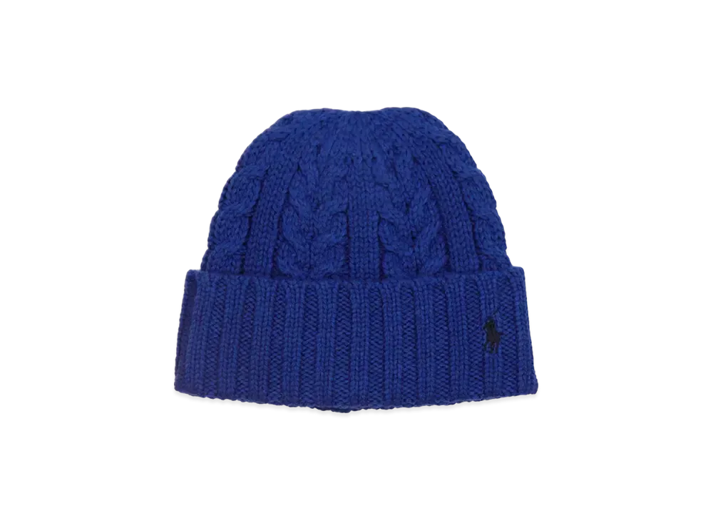 Polo Ralph Lauren Recycled Chunky Cable Beanie "Blue"