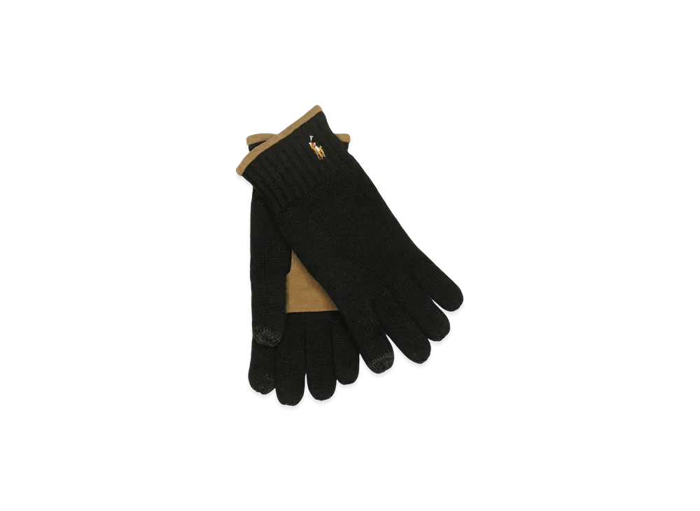 Polo Ralph Lauren Classic Lux Merino Touch Glove With Leather Patch "Black"
