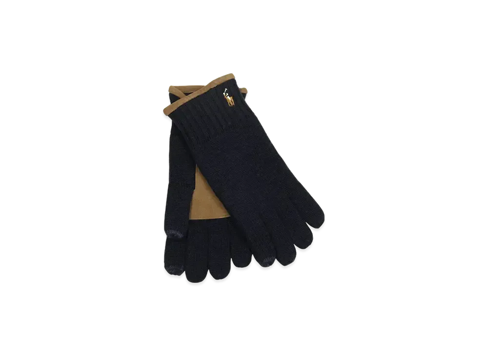 Polo Ralph Lauren Classic Lux Merino Touch Glove With Leather Patch "Navy"