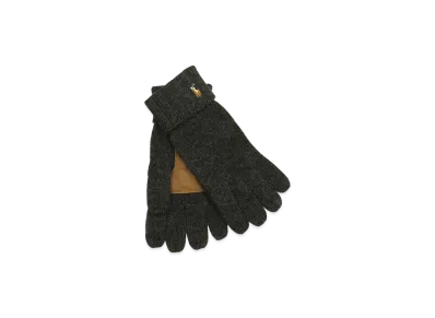 Polo Ralph Lauren Signature Merino Touch Glove With Leather Patch "Charcoal"