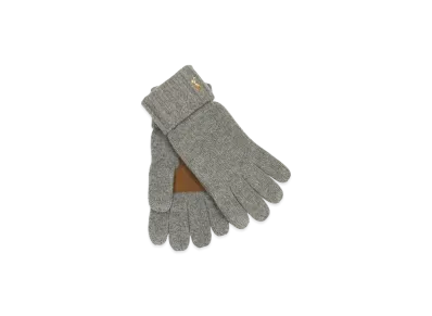 Polo Ralph Lauren Signature Merino Touch Glove With Leather Patch "Grey"