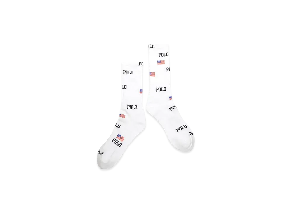 Polo Ralph Lauren Americana Crew Single Socks "White/Red"