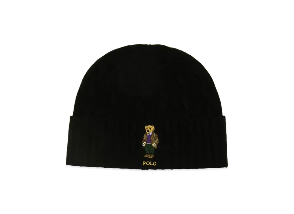 Polo Ralph Lauren Classic Cable Heritage Bear Beanie "Black"