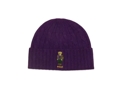 Polo Ralph Lauren Classic Cable Heritage Bear Beanie "Purple"