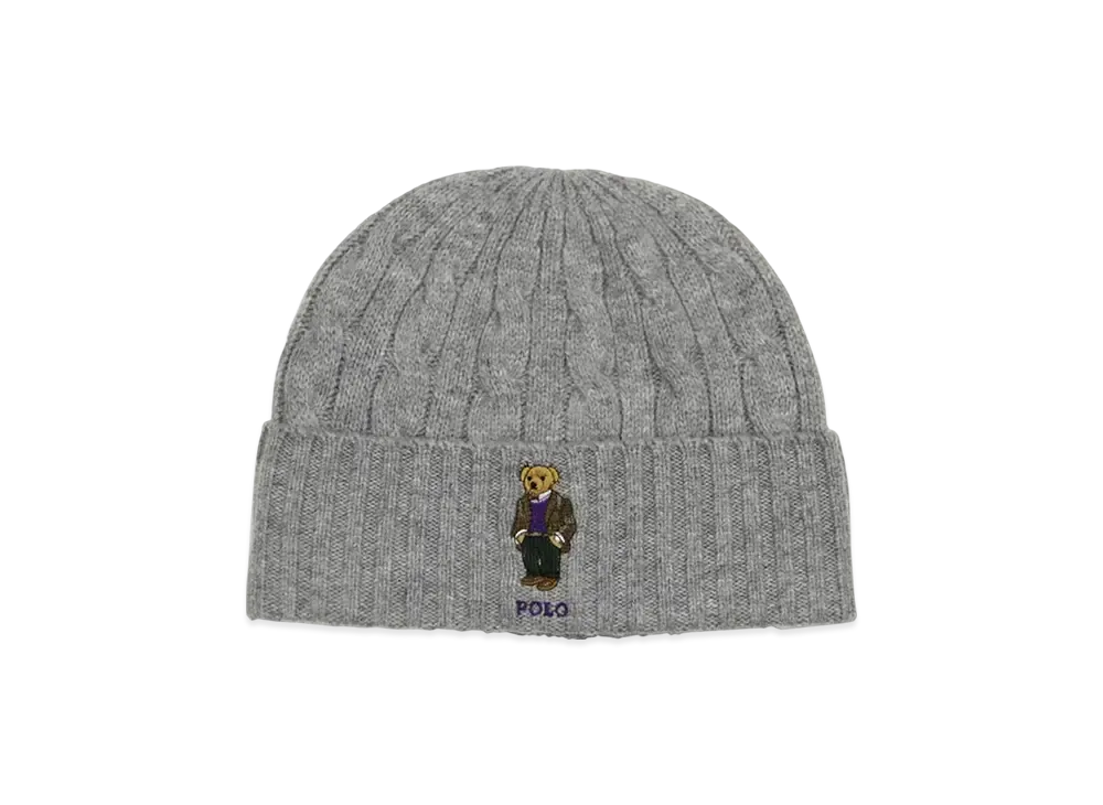 Polo Ralph Lauren Classic Cable Heritage Bear Beanie "Grey"