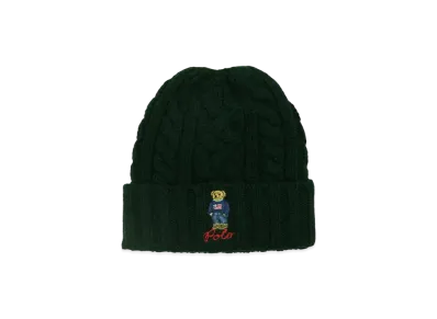 Polo Ralph Lauren Recycled Cable Bear Beanie "Green"