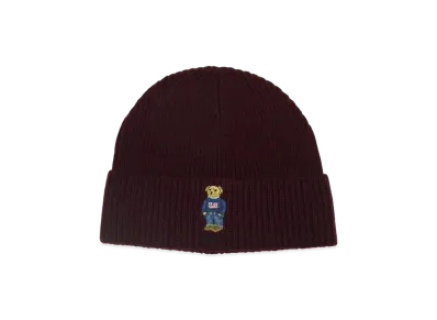 Polo Ralph Lauren Solid Flag Bear Beanie "Burgundy"