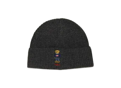 Polo Ralph Lauren Solid Flag Bear Beanie "Charcoal"