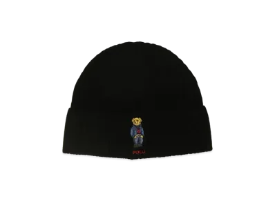 Polo Ralph Lauren Solid Denim Bear Beanie "Black"