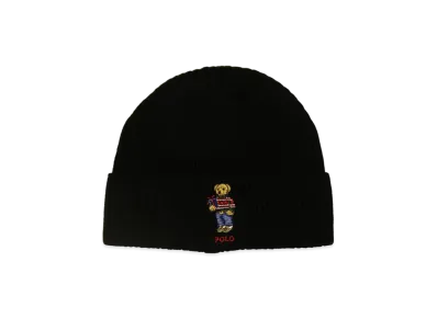 Polo Ralph Lauren Ribbed Holiday Bear Beanie "Black"