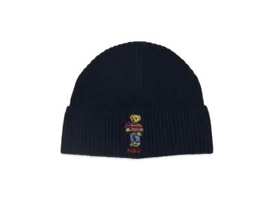 Polo Ralph Lauren Ribbed Holiday Bear Beanie "Navy"