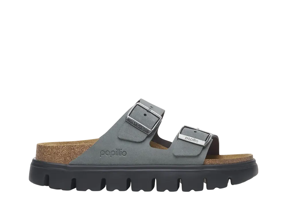BIRKENSTOCK Women's Arizona Suede Papillio Chunky "Basalt Gray" (B:MING by BEAMS Exclusive)