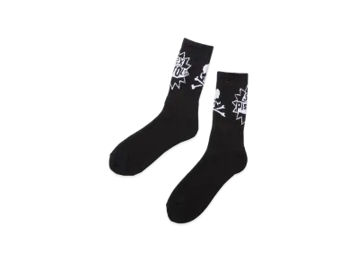 MASTERMIND The Star Logo Skull Bones Socks "BLACK"