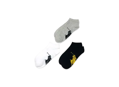 Polo Ralph Lauren 3 Pack Big Polo Sole Low Cut Socks "Mix"
