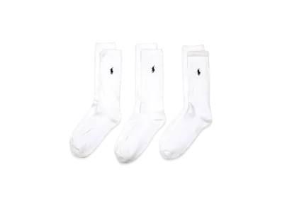 Polo Ralph Lauren 3 Pack Classic Foot Crew Polo Socks "White"