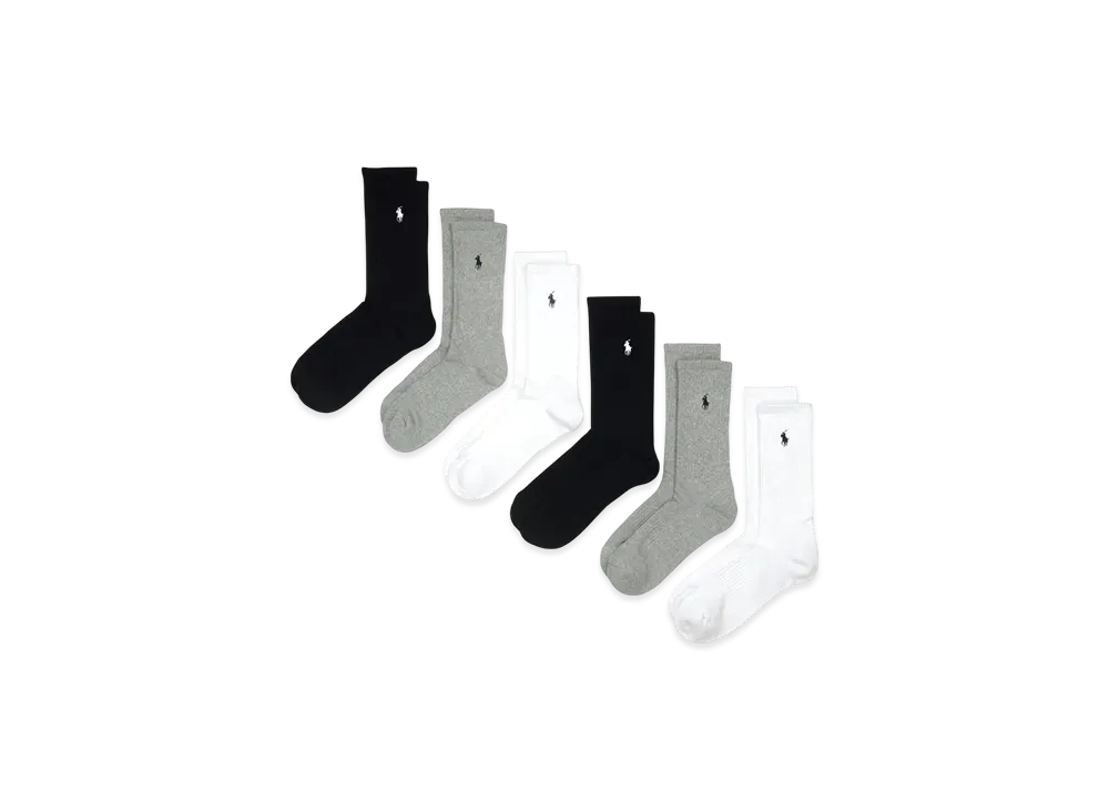 Polo Ralph Lauren 6 Pack Casual Crew Socks "Mix"