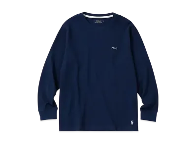 Polo Ralph Lauren Folded Waffle Long Sleeve T-Shirt "Navy"