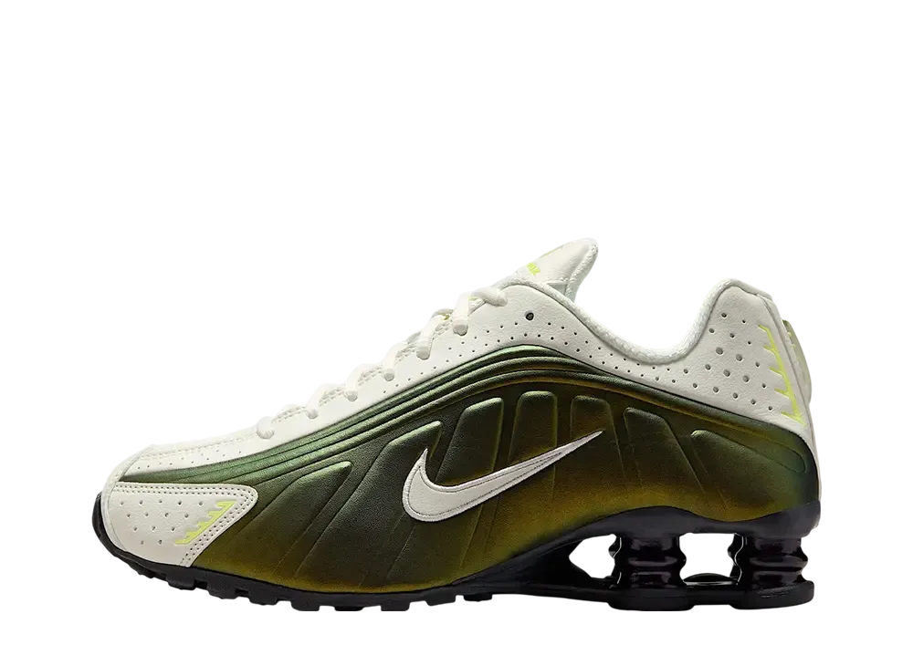 ナイキ ウィメンズ ショックス R4 "セイル/オフノワール/ライトレモンツイスト"