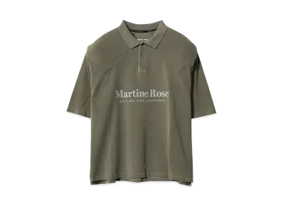 Martine Rose PADDED POLO "GREEN"