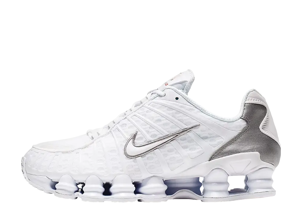 Nike Shox TL "White/Metallic Silver/Max Orange/White"
