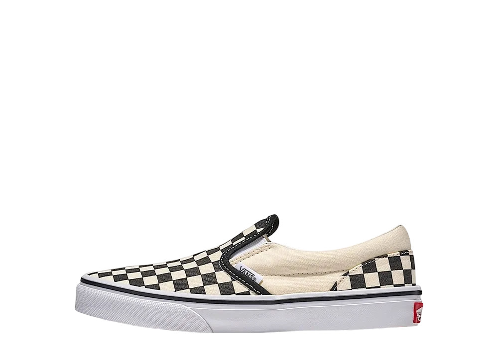 バンズ ビッグキッズ クラシック スリッポン チェッカーボード "ブラック/オフホワイト"