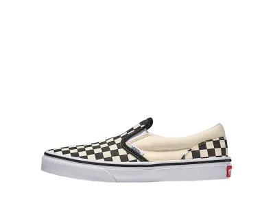Vans Big Kids Classic Slip-On Checkerboard "Black/Off White"