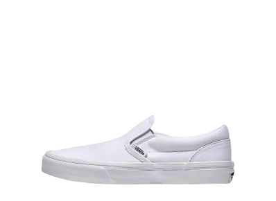 Vans Big Kids Classic Slip-On Checkerboard "True White"