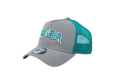 NEW ERA 9Forty A-Frame Tracker Slow Up Logo "Grey/Teal"