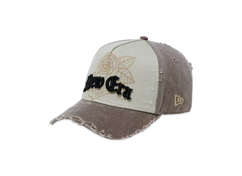 NEW ERA 9Forty A-Frame Damaged Series Acid Wash "Chrome/Walnut"