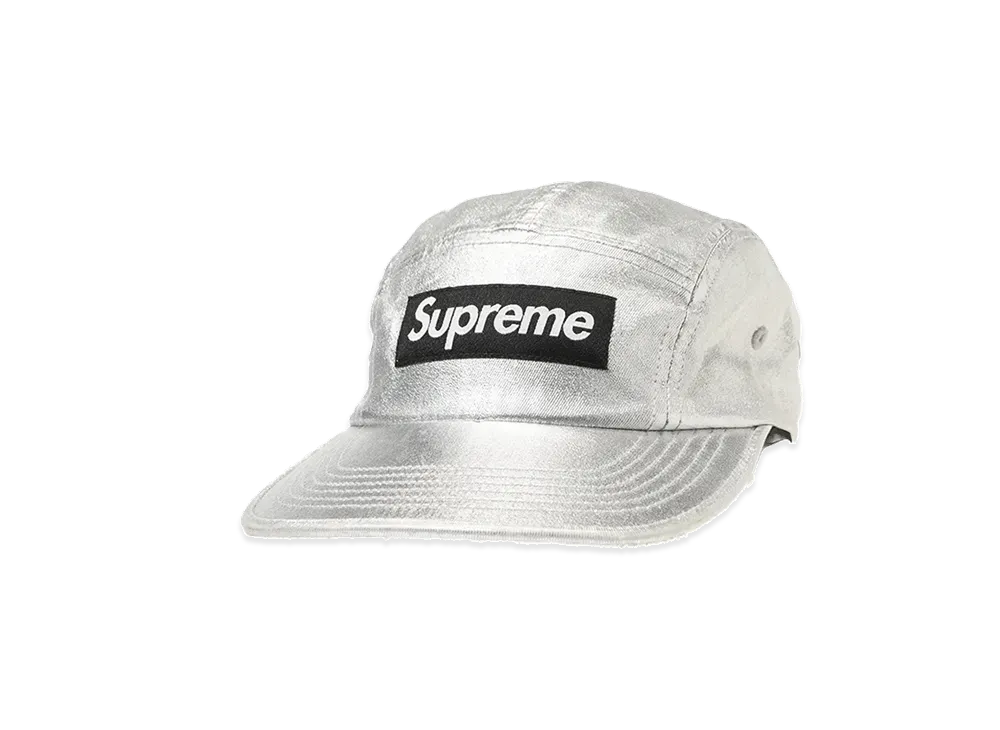 Supreme Washed Chino Twill Camp Cap "Silver"